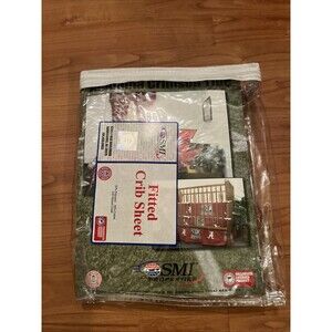 Alabama University Crimson Roll Tide Baby Crib Fitted Sheet Multi-Color